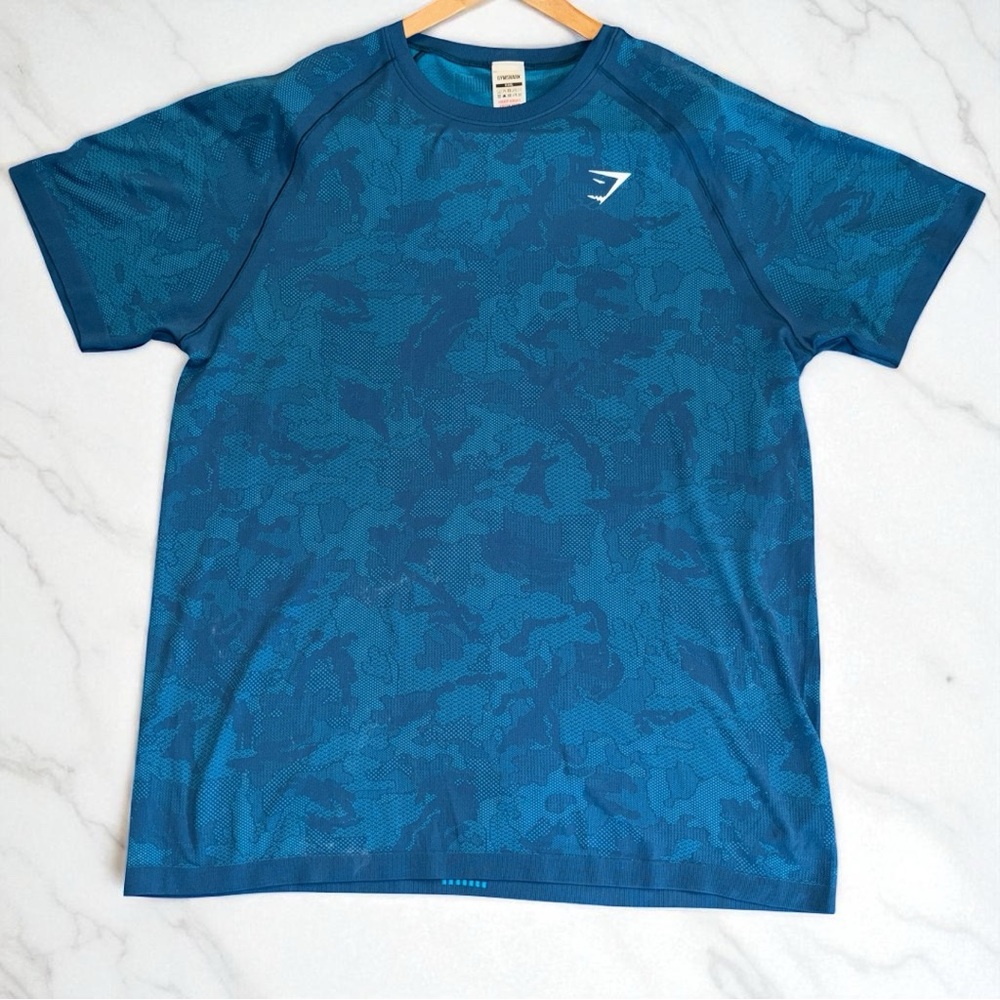 Gymshark Teal Camo T-Shirt
